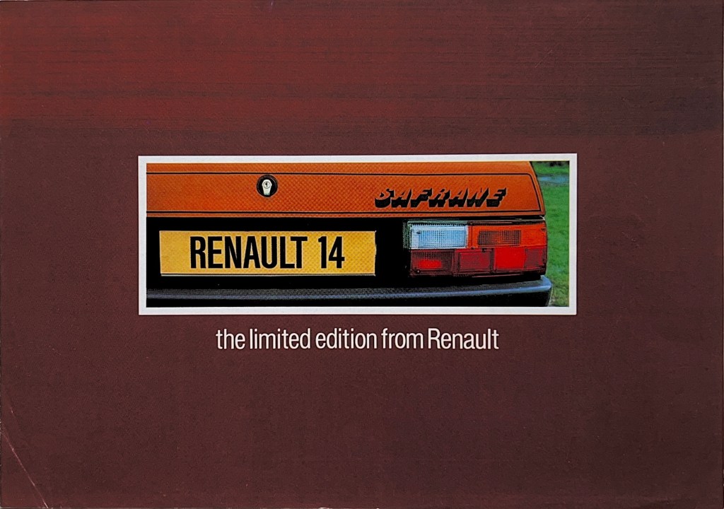 Renault 14 Safrane brochure front cover