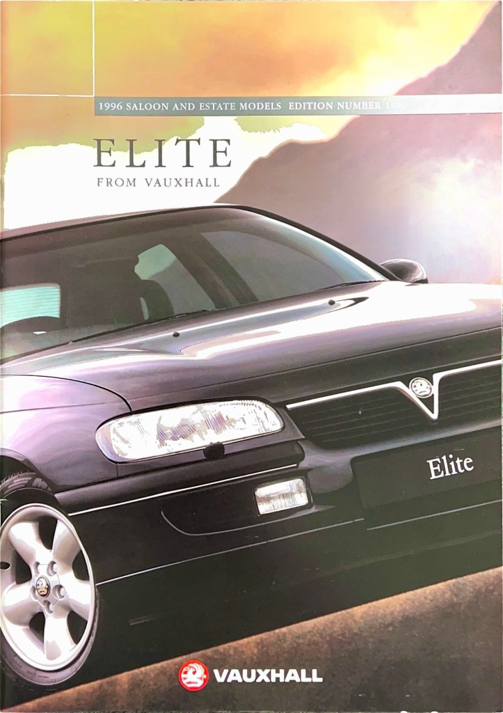 Cover of a 1996 Vauxhall Elite brochure