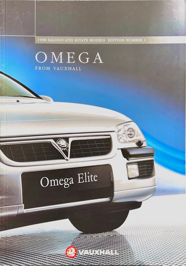 Cover of a 1998 Vauxhall Omega brochure
