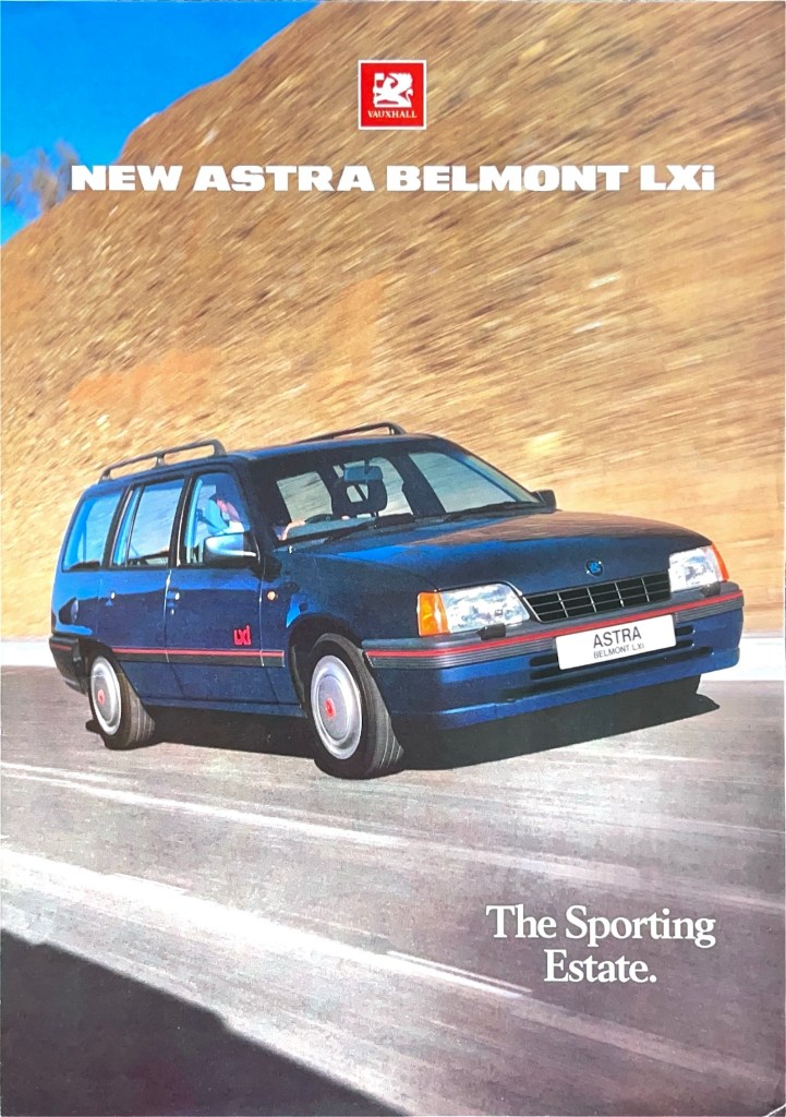Brochure cover of the Vauxhall Astra Belmont LXi estate